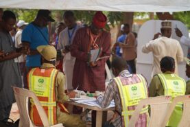 Research Article - Testing political loyalties in Nigeria: what factors influence support for party switchers? Photo shows voting in Nigeria's 2023 elections
