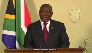Power and Decision Making in South Africa. photo shows President Cyril Ramaphosa