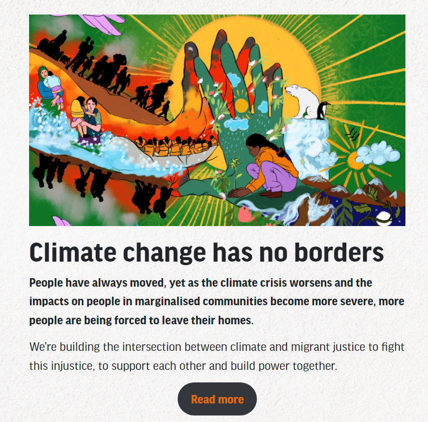 Research Article – Mobilising for change: the role of social movements in advancing climate justice. photo shows the Climate Justice Coalition website