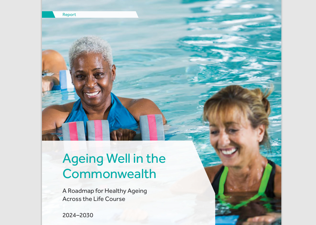 Growing old better. Picture shows Ageing well in the Commonwealth report cover