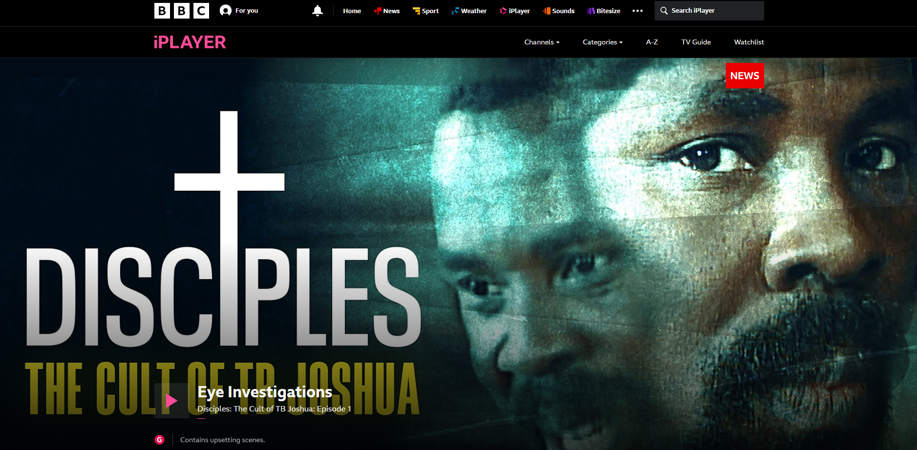 Opinion - Of prophets and their questionable conduct: The case of the late T.B. Joshua. picture shows BBC publicity of Joshua programme