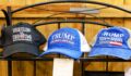 Commonwealth Round Table Jourfnal Opinion Trump and America’s tipping point. picture shows Donald Trump campaign hats in 2024